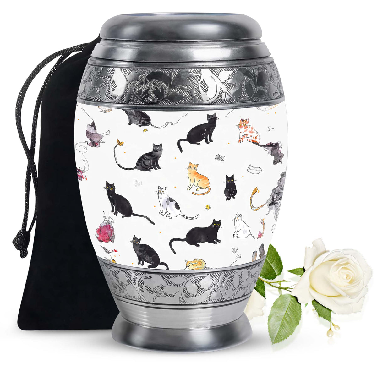 Artistic Pet Funeral Urn - Unique Pet Memorial Urn For Cat Ashes