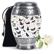Cat Print Funeral Urn - Beautiful Pet Memorial Urn For Cat Ashes