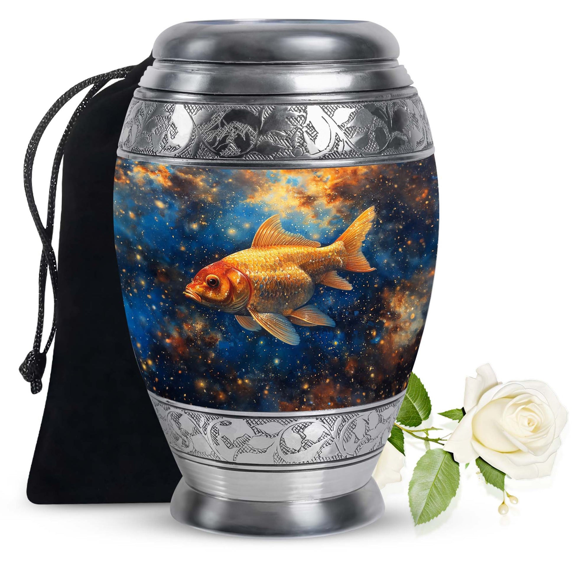 Ocean Fish Funeral Urn - Aluminium Cremation Urn For Adult Ashes
