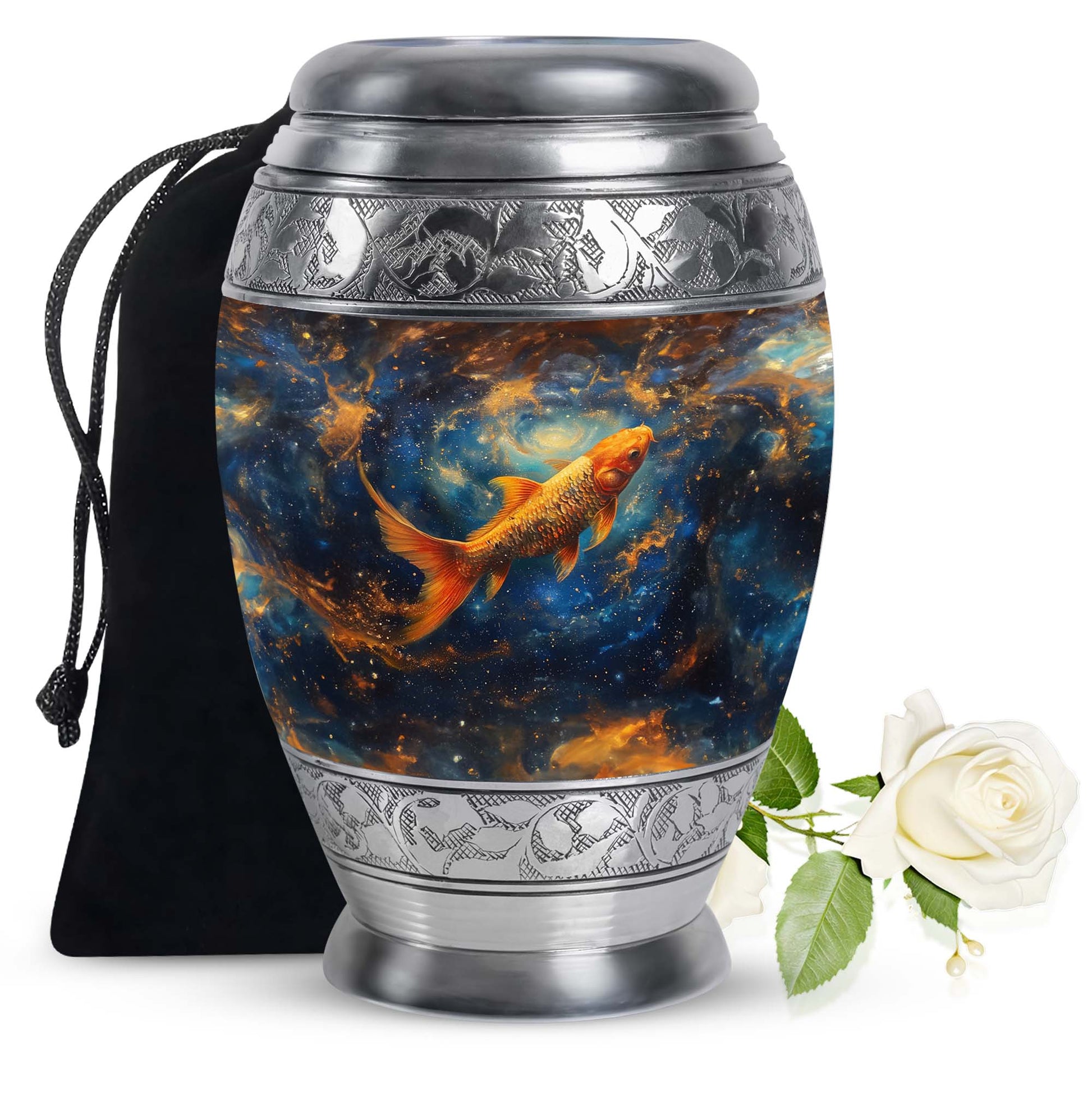Fish Memorial Urn - Large Funeral Urn For Human Ashes
