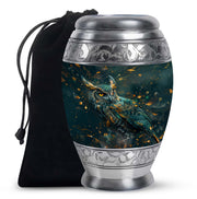 Fantasy Art Owl Memorial Urn - Elegant Cremation Urn For Ashes
