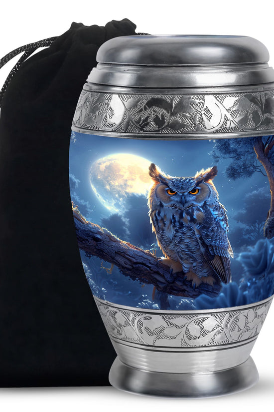Owl Theme Cremation Urn – Luxury Memorial Urn For Burial