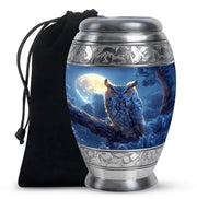Owl Theme Cremation Urn – Luxury Memorial Urn For Burial