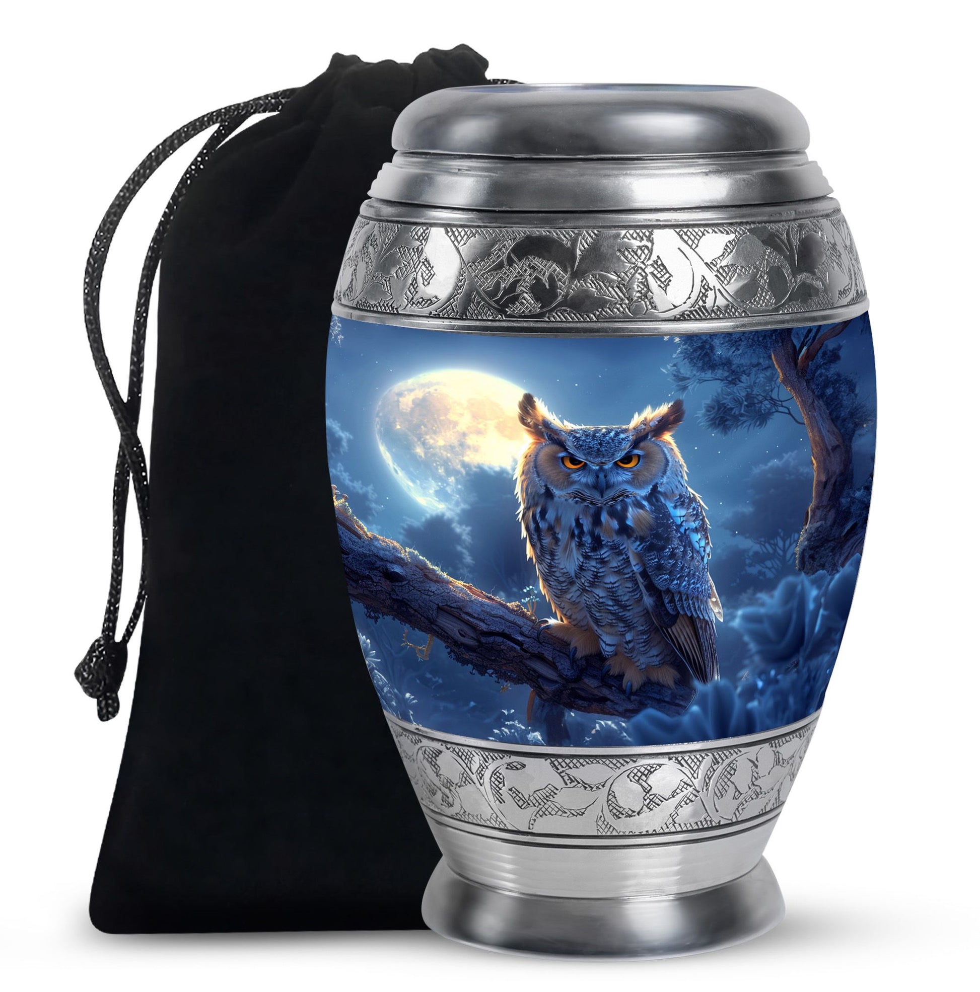 Owl Theme Cremation Urn – Luxury Memorial Urn For Burial