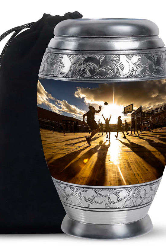 Basketball Tribute Cremation Urn - Sports Memorial Ashes Urn For Adults