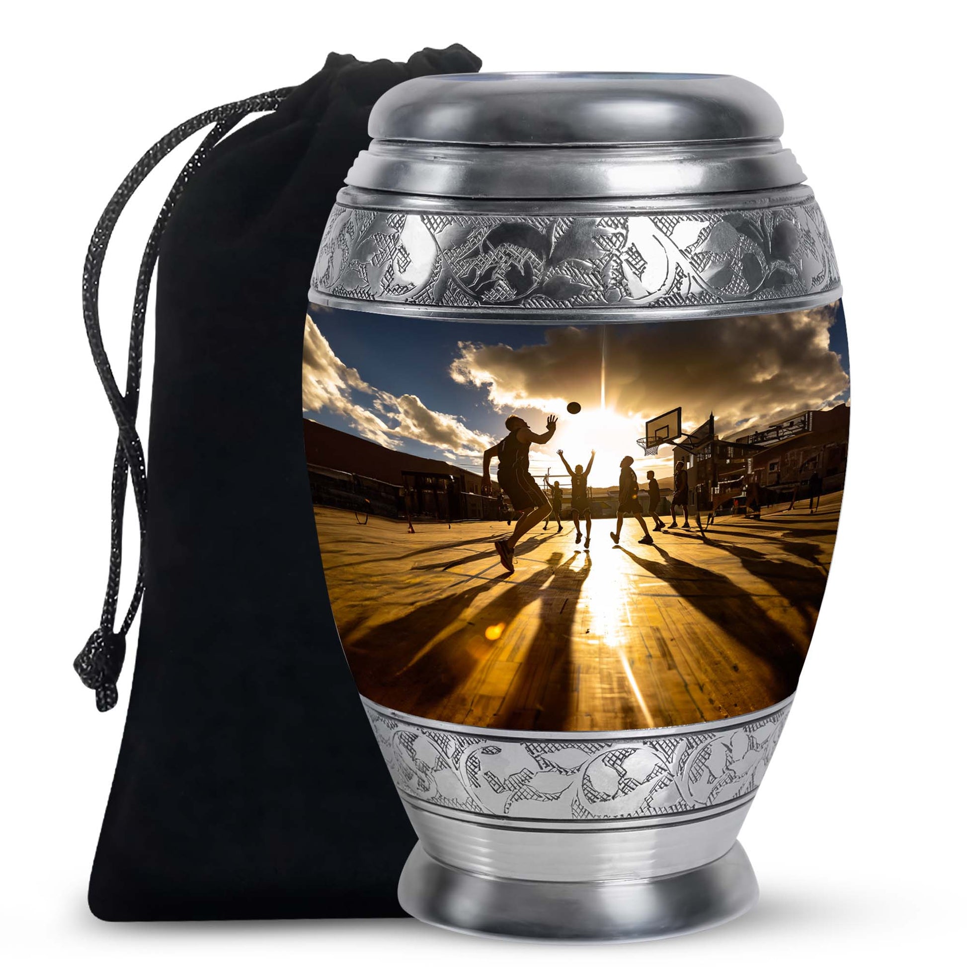 Basketball Tribute Cremation Urn - Sports Memorial Ashes Urn For Adults