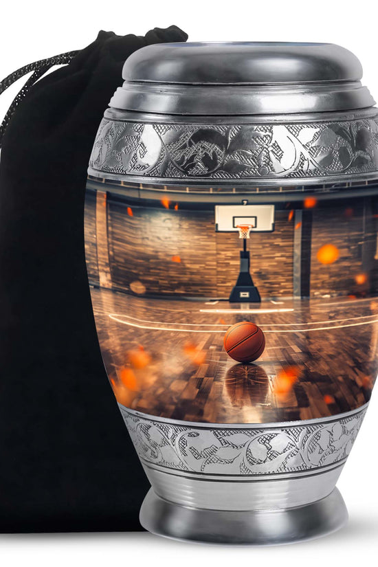 Basketball Court Cremation Urn - Decorative Funeral Urn For Loved Ones