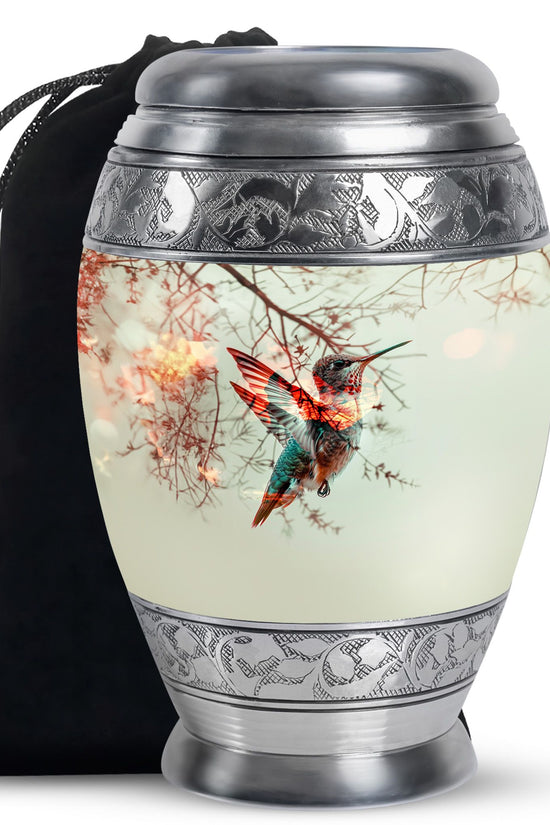 Hummingbird Theme Funeral Urn - Elegant Cremation Urn For Loved Ones