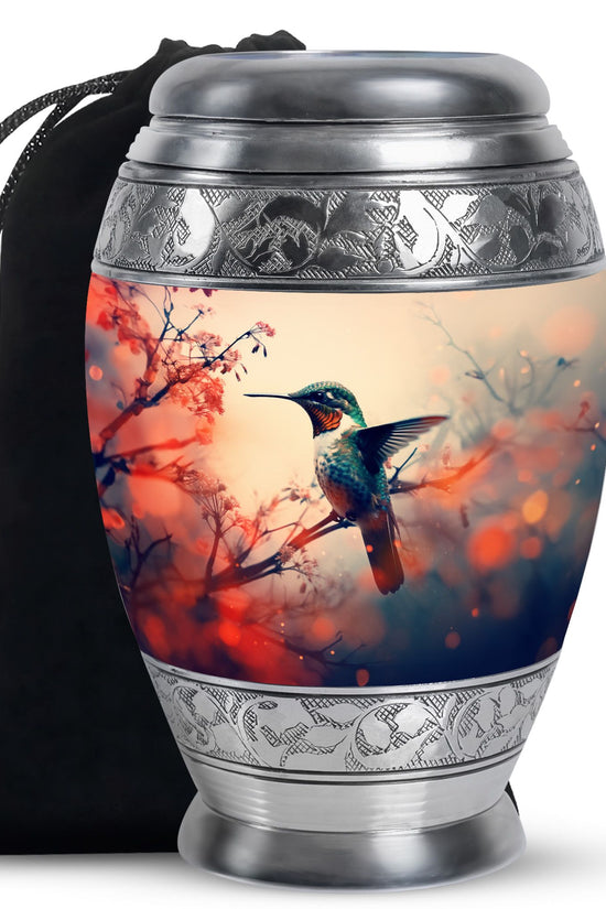 Artistic Hummingbird Memorial Urn - Beautiful Funeral Urn For Male & Female
