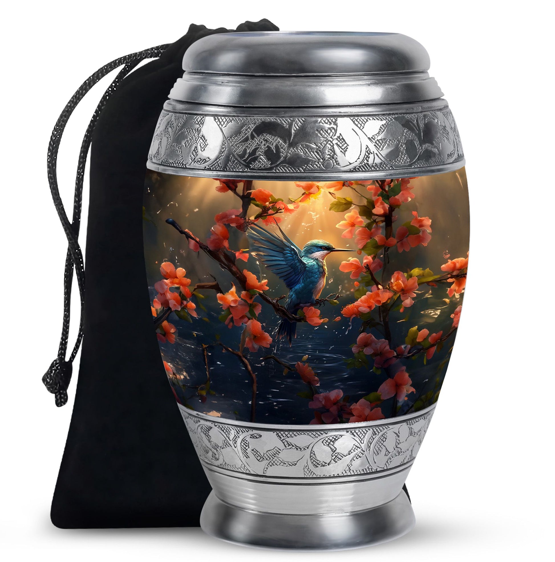 Hummingbird Cremation Urn - Large Beautiful Funeral Urn For Loved Ashes
