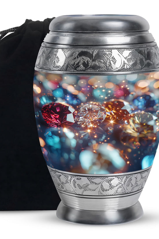 Diamond Funeral Urn – Decorative Cremation Urn for Loved Ones