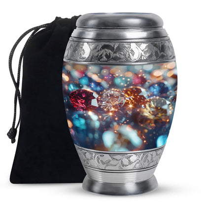 Diamond Funeral Urn – Decorative Cremation Urn for Loved Ones