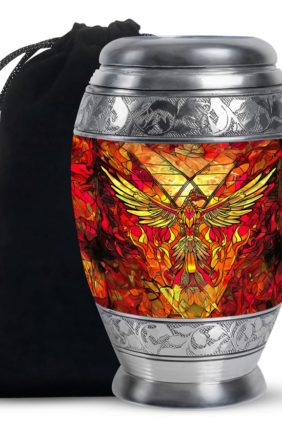 Colorful Phoenix Funeral Urn - Artistic Cremation Urn For Adult Ashes