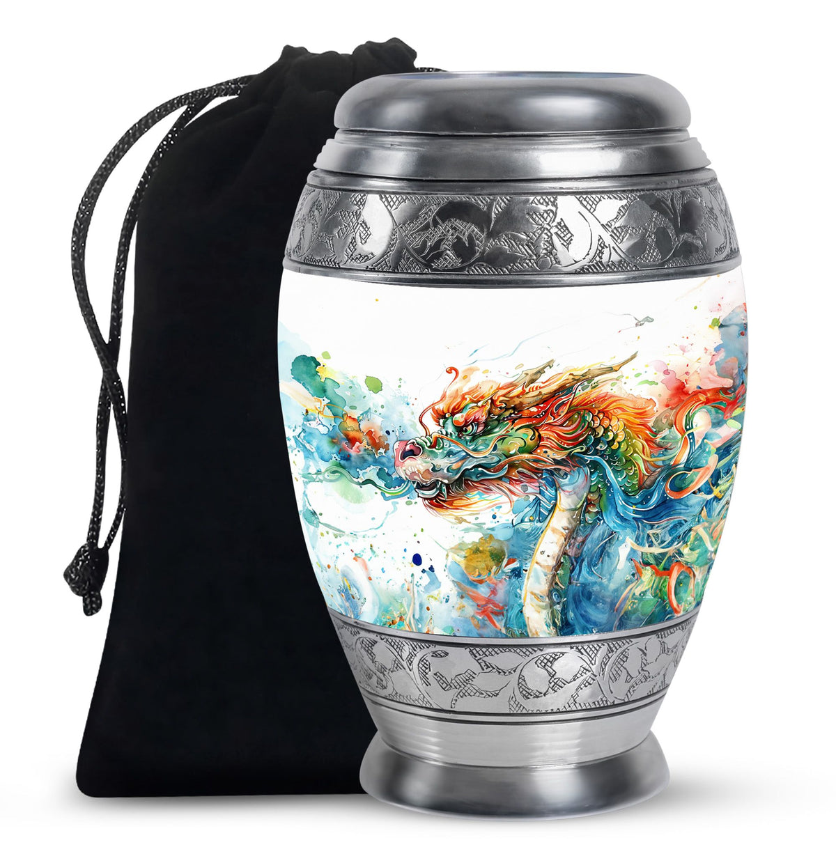 Artistic Dragon Cremation Urn For Ashes - Fantasy Burial Urn For Adult Ashes