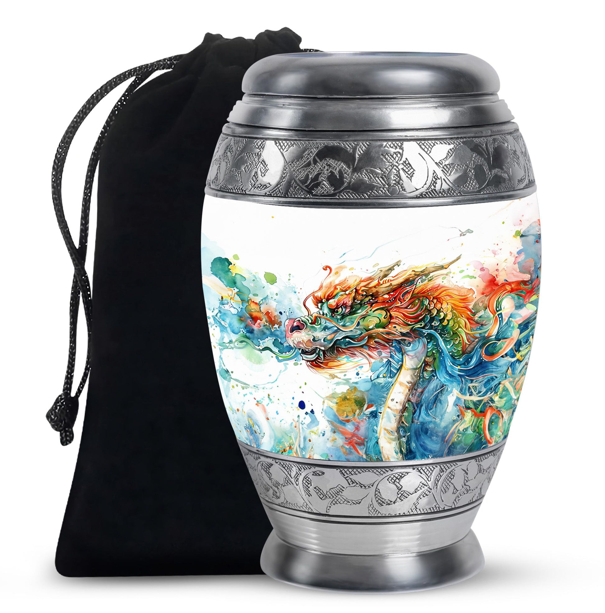 Artistic Dragon Cremation Urn For Ashes - Fantasy Burial Urn For Adult Ashes