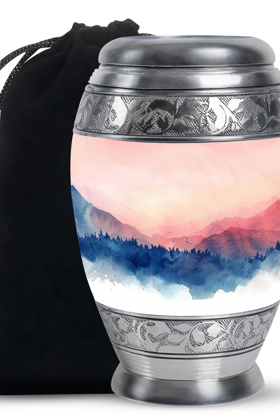 Artistic Mountain Cremation Urn - Nature Memorial Urn For Loved Ones