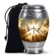 Christian Theme Cremation Urn - Dove Memorial Urn For Human Ashes