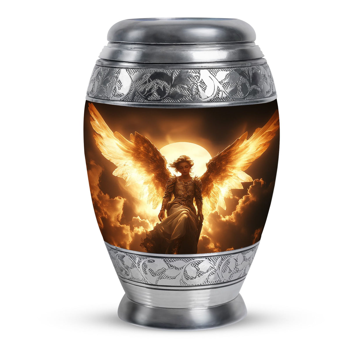 Goddess Angel Funeral Urn - Golden Sunlight Memorial Urn For Human Ashes