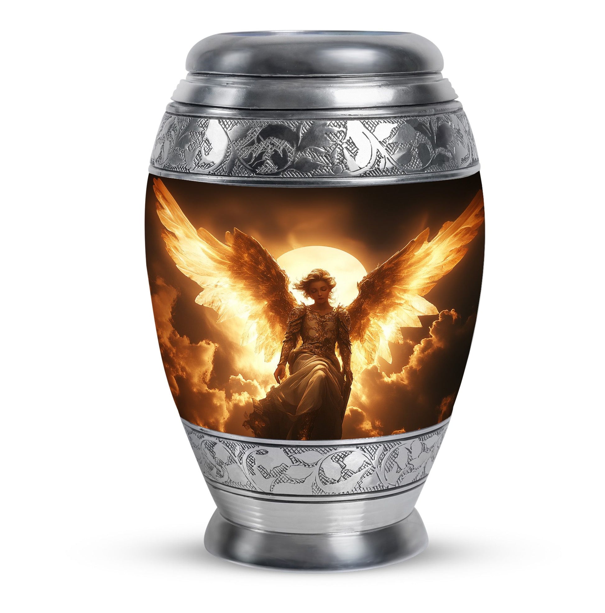 Goddess Angel Funeral Urn - Golden Sunlight Memorial Urn For Human Ashes