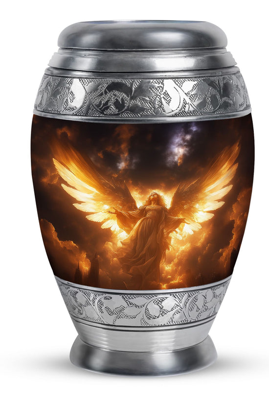 Celestial Light Angel Urn Cremation For Ashes - Divine Memorial Urn For Burial