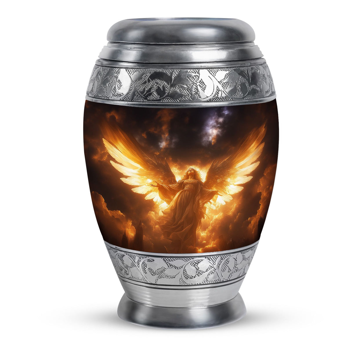 Celestial Light Angel Urn Cremation For Ashes - Divine Memorial Urn For Burial