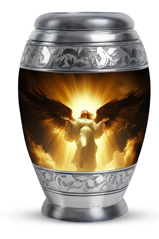 Spiritual Angel Funeral Urn - Golden Heaven Cremation Urn For Ashes