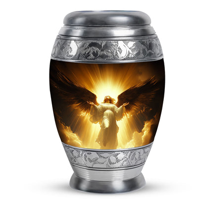 Spiritual Angel Funeral Urn - Golden Heaven Cremation Urn For Ashes