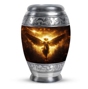 Golden Heaven Storm Angel Memorial Urn - Heaven Cremation Urn For Human Ashes