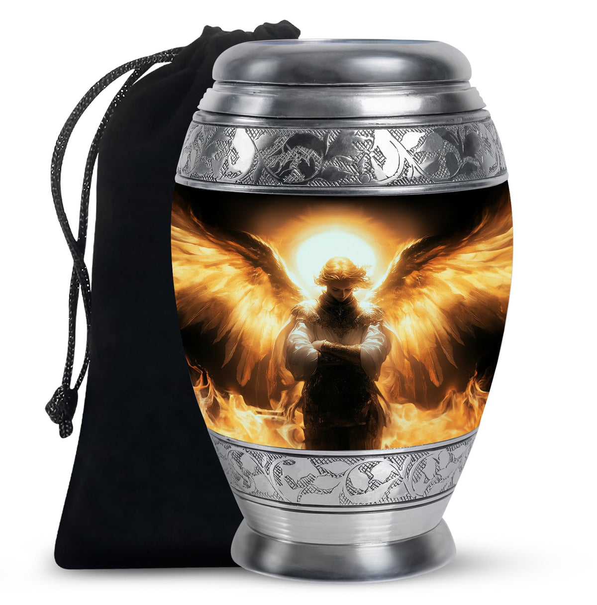 Beautiful Angel Cremation Urn – Elegant Golden Glow Urn For Loved Ones