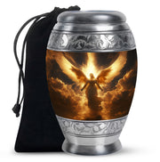 Heavenly Guardian Angel Funeral Urn - Golden Cloud Memorial Urn For Ashes