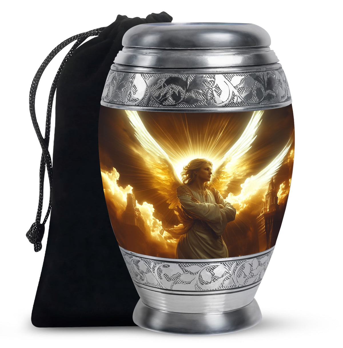 Angel Soul Memorial Urn - Peaceful Tribute of Light & Love Funeral Urn For Ashes