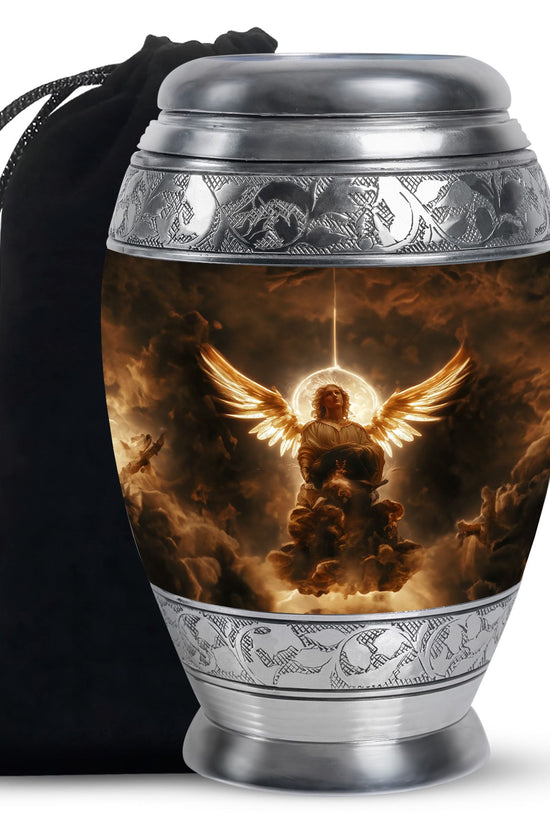 Celestial Light Angel Urn Cremation For Ashes - Divine Memorial Urn For Burial