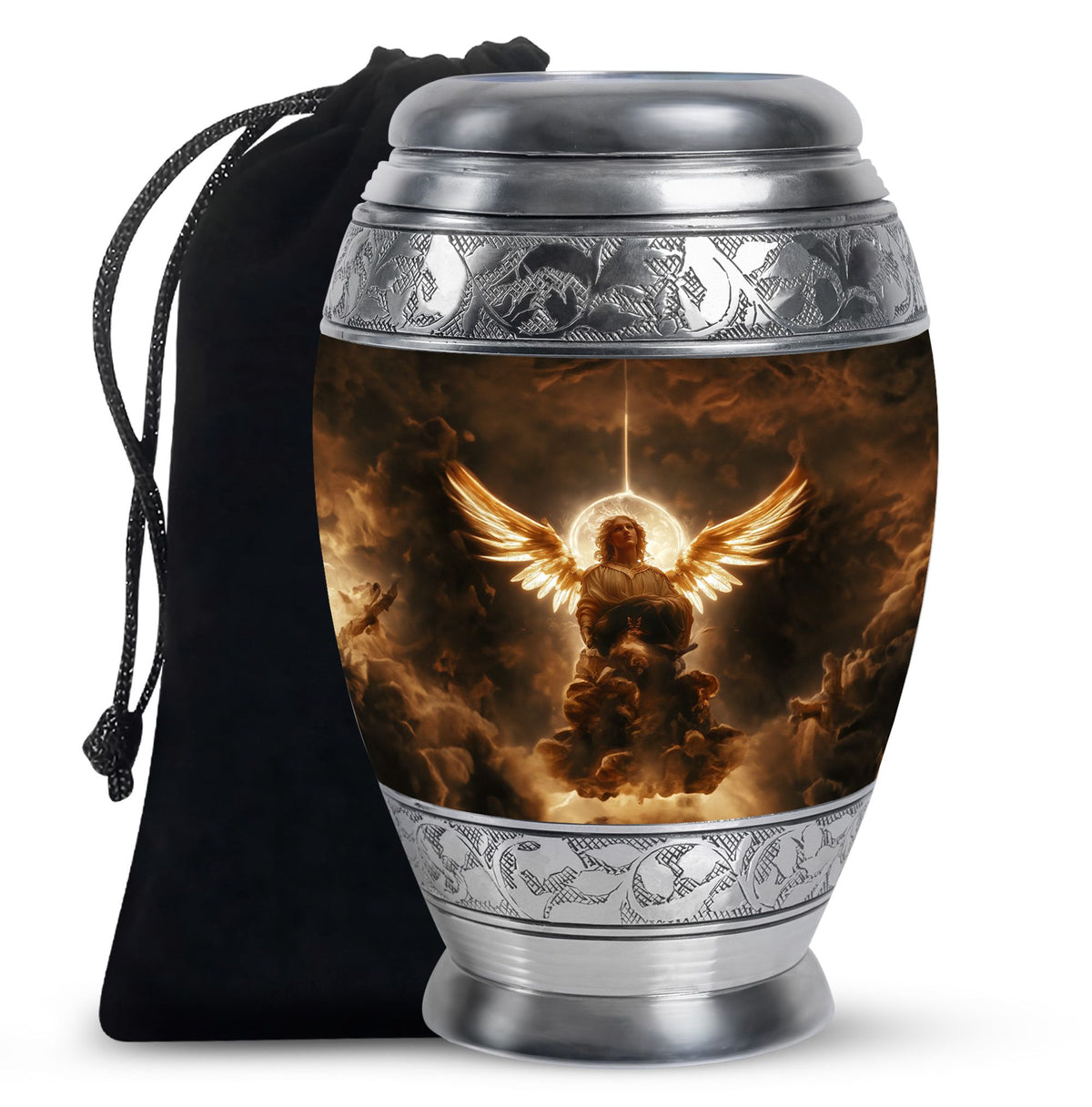 Celestial Light Angel Urn Cremation For Ashes - Divine Memorial Urn For Burial