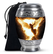 Elegant Angel Memorial Urn - Golden Lightning Funeral For Loved Ones