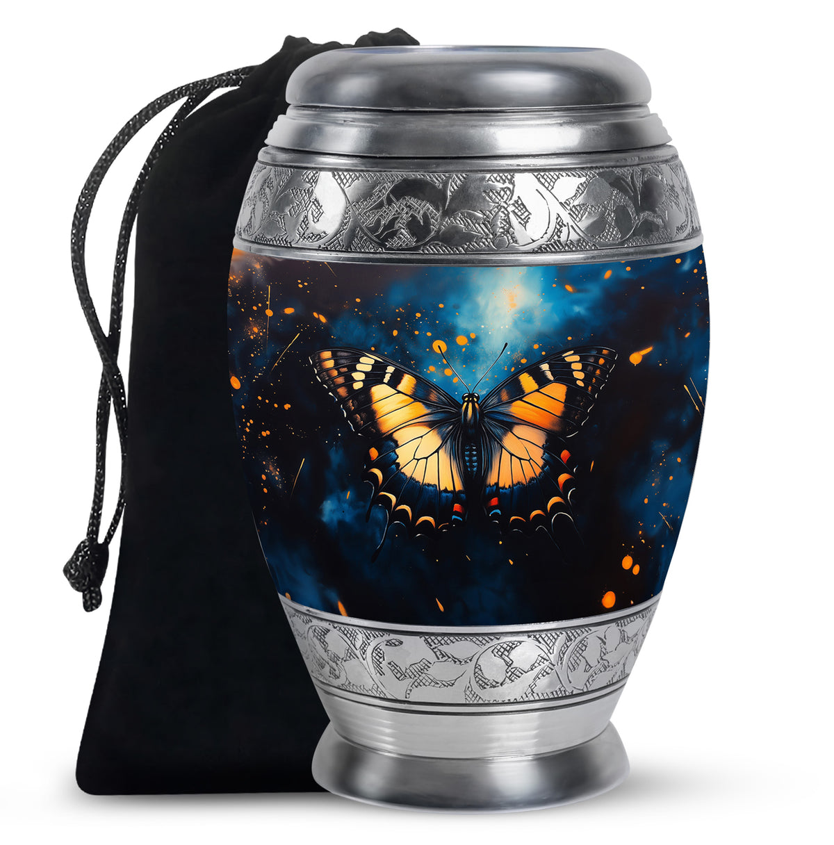 Monarch Butterfly Large Cremation Urn For Ashes For Adult Female