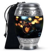 Yellow Monarch Butterfly Urn For Ashes - Large Urn For Men & Women