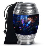 Blue Butterfly Urn For Ashes - Large Urn For Men & Women