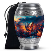 Monarch Butterfly Sunset Cremation Urn - Artistic Urns For Women