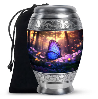 Blue Butterfly Cremation Urn For Ashes - Blue Butterfly Urn For Mom