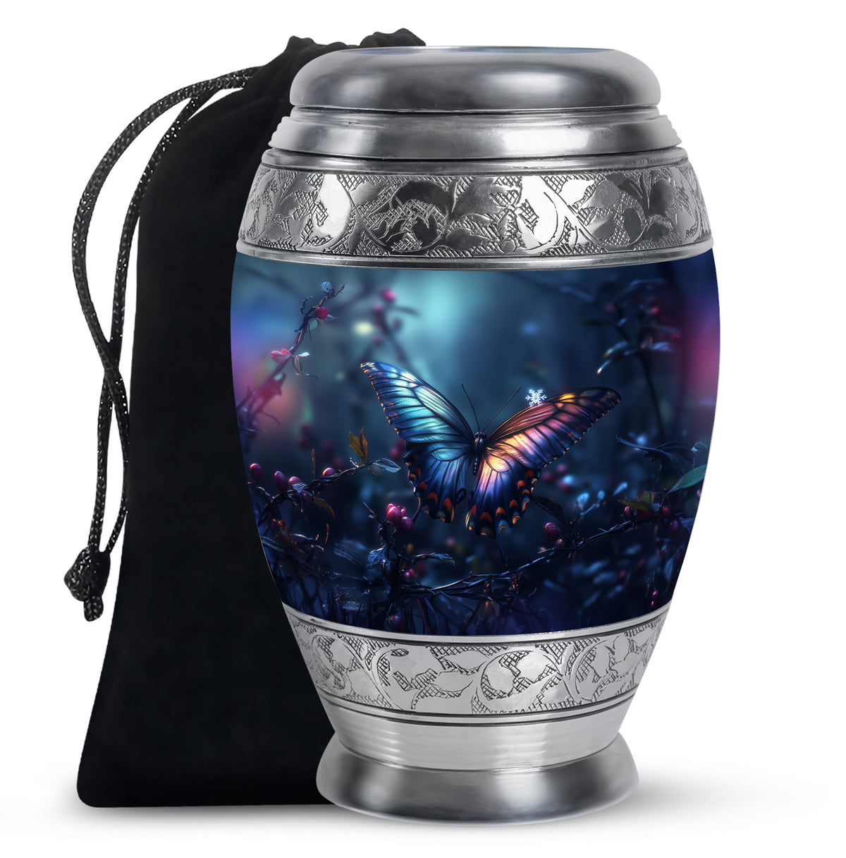 Magical Moonlit Butterfly Urn - Mesmerising Urns For Men & Women