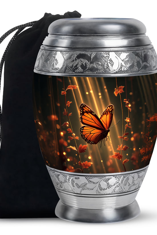 Monarch Butterfly Cremation Urn - Moonlit Butterfly Memorial Urns