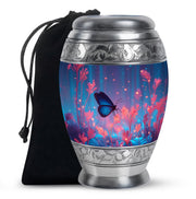 Blue Butterfly Cremation Urn for Ashes - Vibrant Floral Memorial Urn