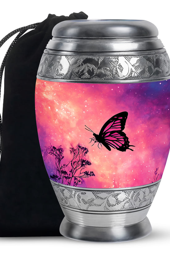 Pink Butterfly Funeral Urn - A Peaceful Tribute For Mom's Ashes