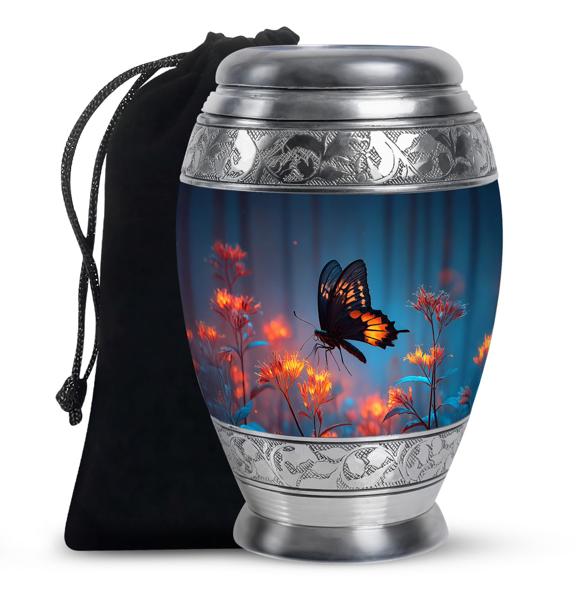 Majestic Butterfly Funeral Urn - Large Cremation Urn For Women