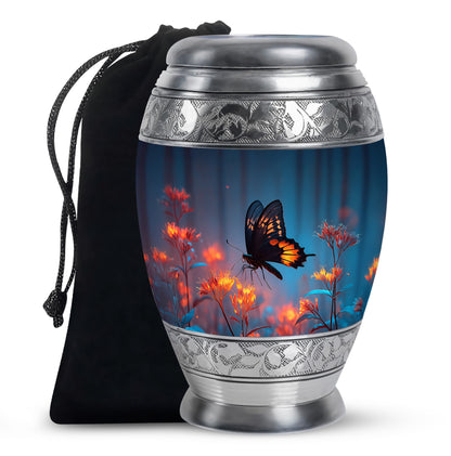 Majestic Butterfly Funeral Urn - Large Cremation Urn For Women