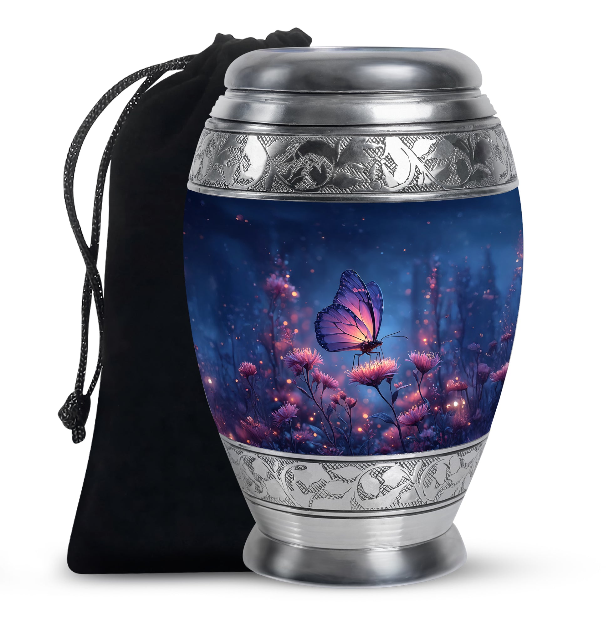 Bluen Butterfly On Flower - Elegant Beautiful Large Memorial For Mom