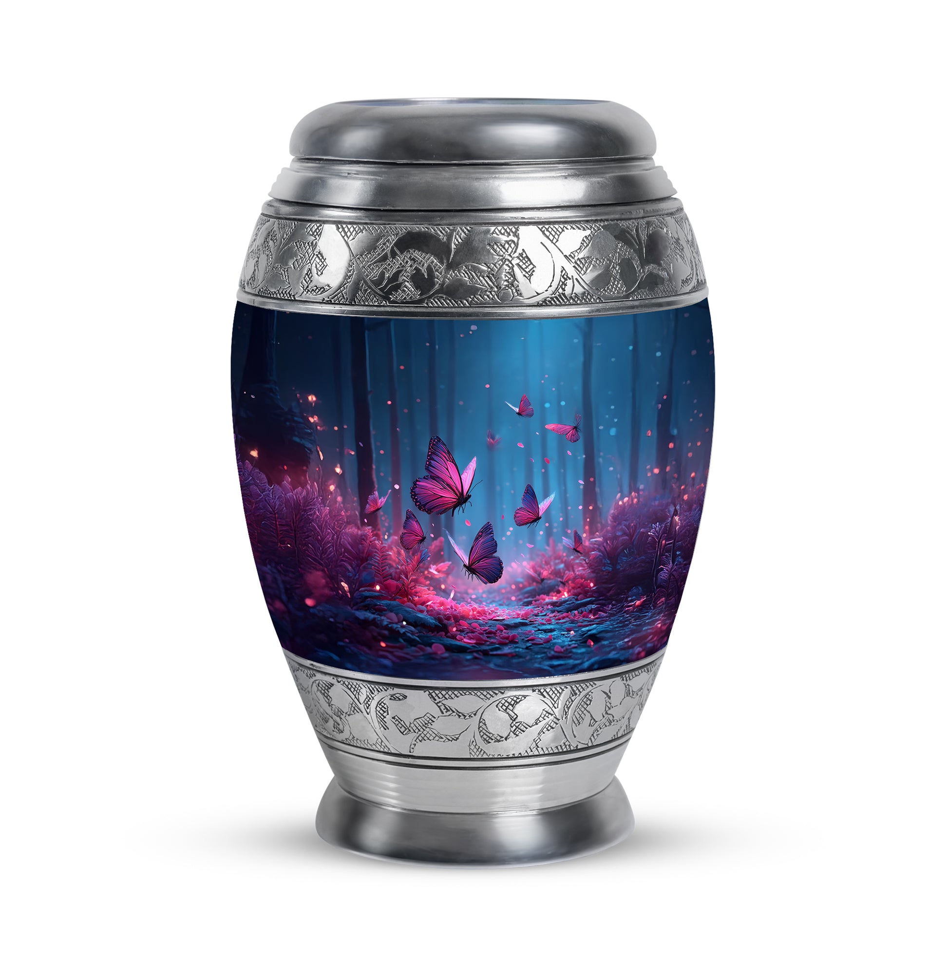 Personalized Refined Butterfly Cremation Urns - Blue 10-inch, 200 cu in - Yatskia