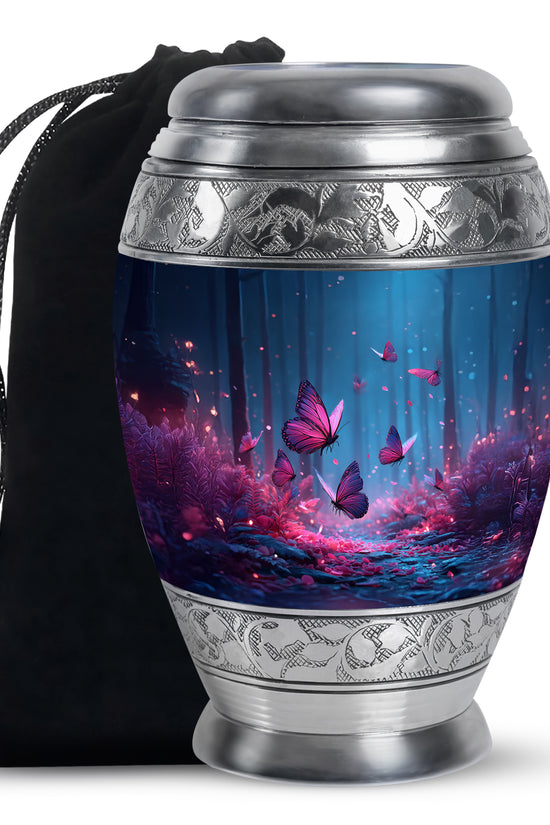 Blue Night Butterfly Urns - Beautiful Decor Urns For Mom Ashes