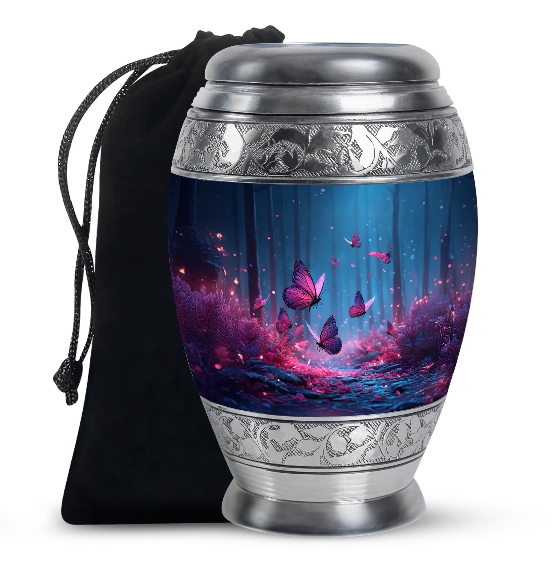 Blue Night Butterfly Urns - Beautiful Decor Urns For Mom Ashes