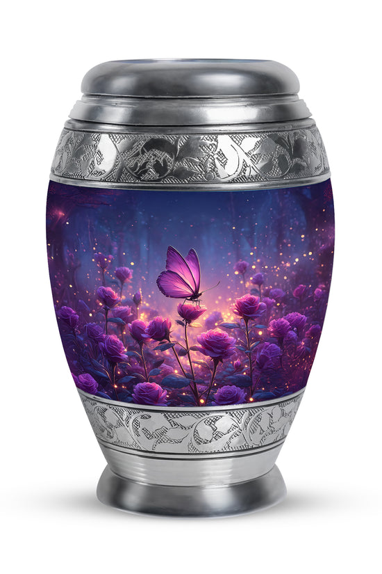 Blue Butterfly Cremation Urns - Enduring Journey 10-inch, 200 cu in - Yatskia